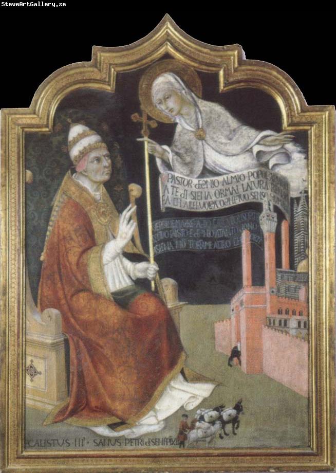 SANO di Pietro The Virgin Appears to Pope Callistus lll